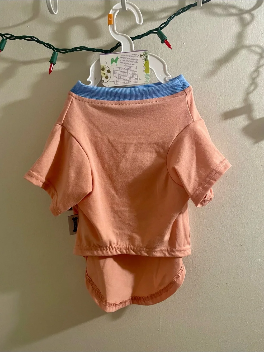 NWT Kohl's Woof Happy Easter Peach Pink Graphic Pet Dog T-Shirt Size Medium Woof